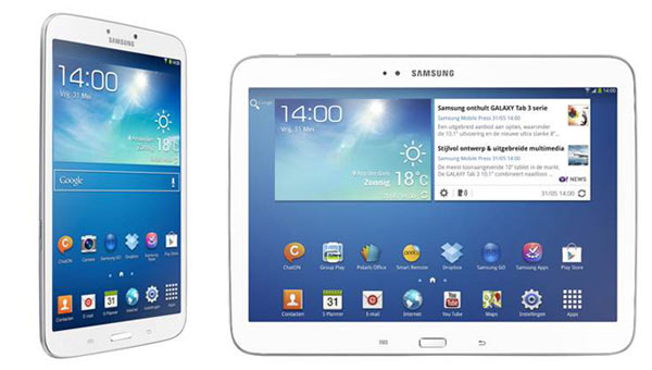 Let op Likken basketbal Samsung lanceert Galaxy Tab 3 (8.0) en Galaxy Tab 3 (10.1) tablets | FWD