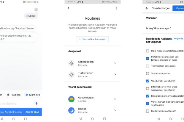 Google Assistent routines