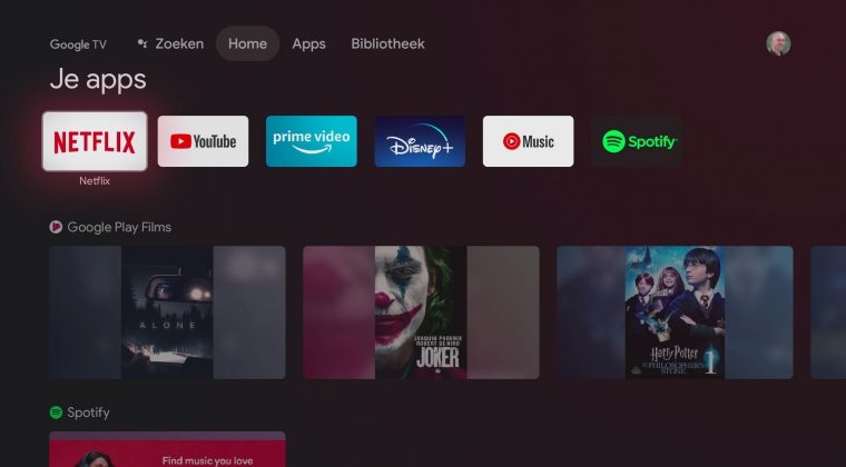 Google Chromecast 2020 interface