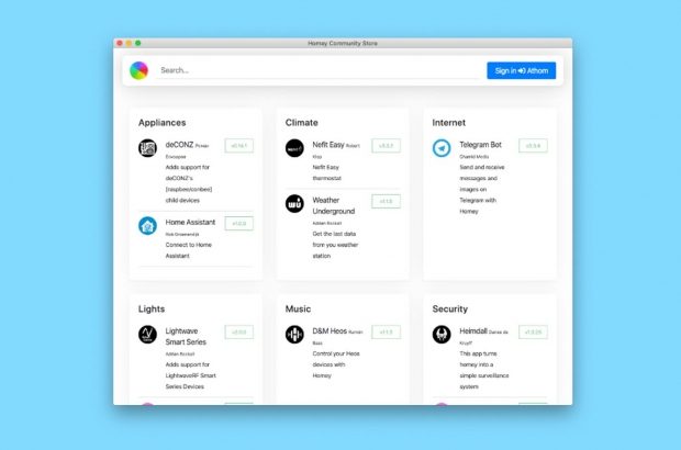 Homey Community App Store