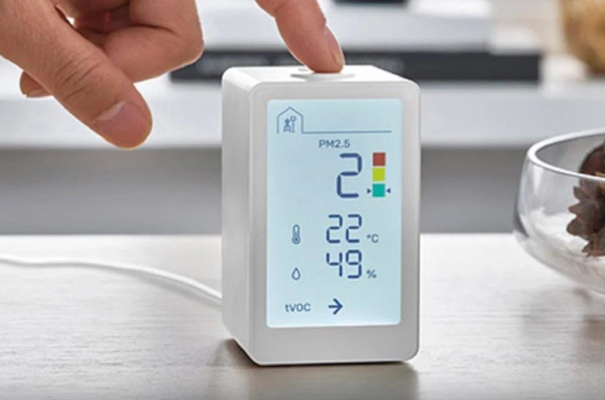 frient Air Quality Sensor | Air Quality Sensor | Wireless Indoor VOC, Humidity and Temperature Detector | Battery-Powered | Zigbee | Works with Homey, Home Assistant and SmartThings