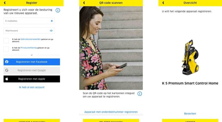 Karcher K5 Premium Smart review – app installatie