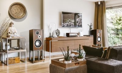 Interior of stylish spacious room