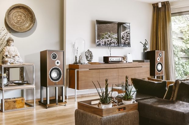 Interior of stylish spacious room
