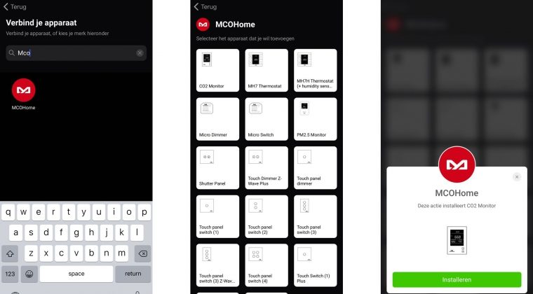 MCO Home CO2 sensor installatie
