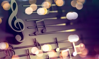 3d,Illustration,Of,Musical,Notes,And,Musical,Signs,Of,Abstract