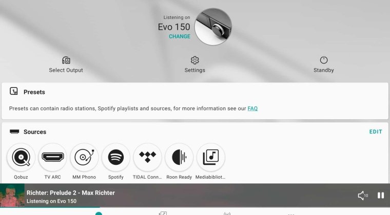 Review Cambridge Audio EVO 150 app 2