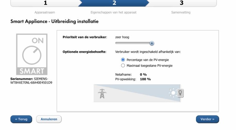 SLP SMA EEBUS installatie