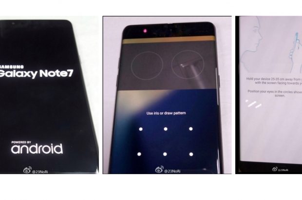 Samsung Galaxy Note 7 irisscanner