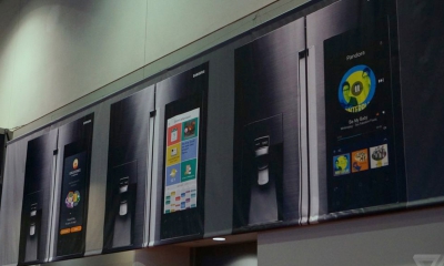 Samsung koelkast met groot touchscreen