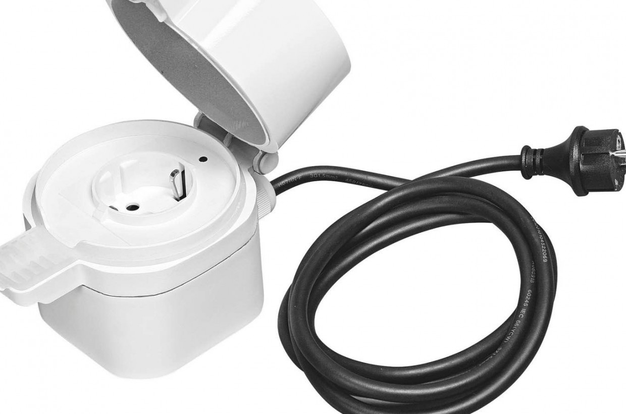 Schuko-stekker, geaarde stekker, hoekstekker, 3 stuks, geaarde stekker met knikbeschermingstuit, geaarde stekker buiten 250 V (16 A) voor 8-10 mm