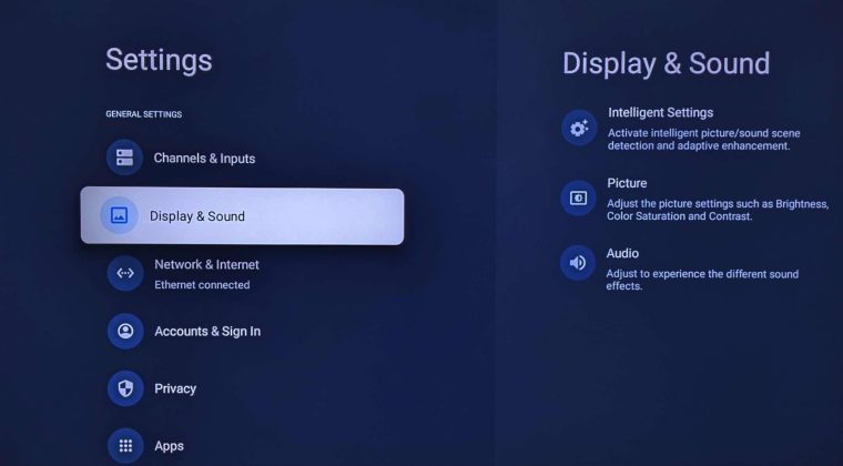 TCL-65C835-instellingen
