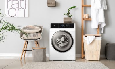 Interior,Of,Home,Laundry,Room,With,Modern,Washing,Machine