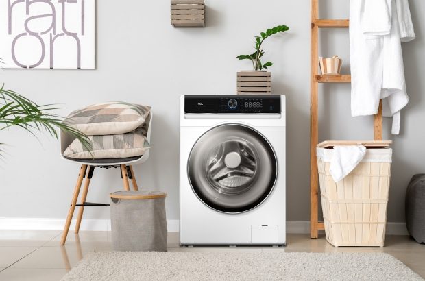 Interior,Of,Home,Laundry,Room,With,Modern,Washing,Machine