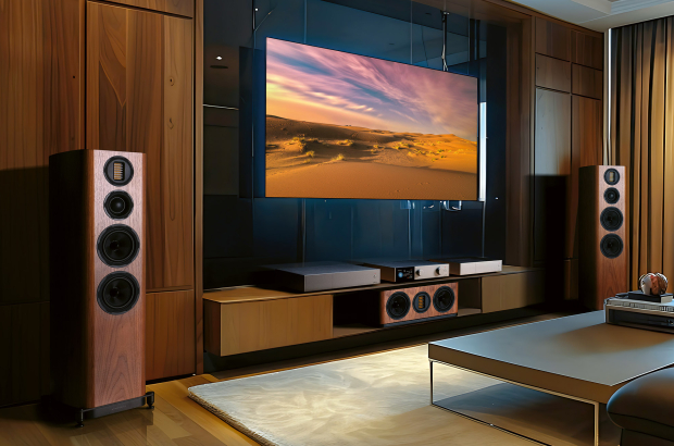 Wharfedale EVO 5.4_C&9000 Walnut Lifestyle_R1