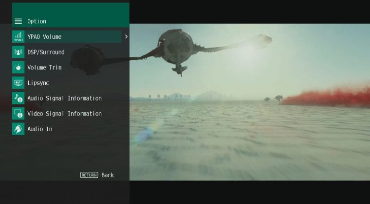 Yamaha RX-V6A interface 1