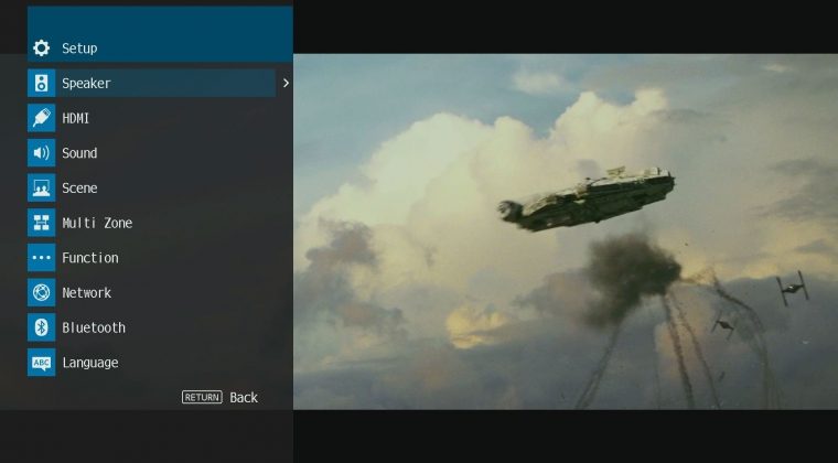 Yamaha RX-V6A interface 2