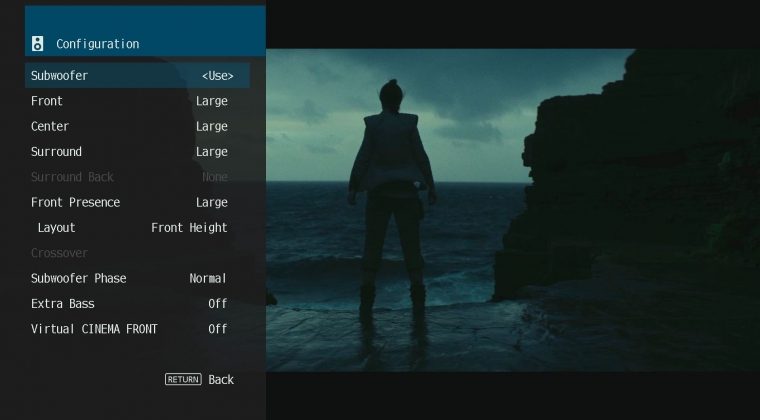 Yamaha RX-V6A interface 3