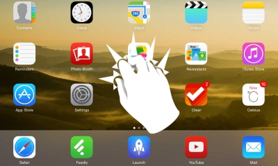 iPad gestures pinch to homescreen