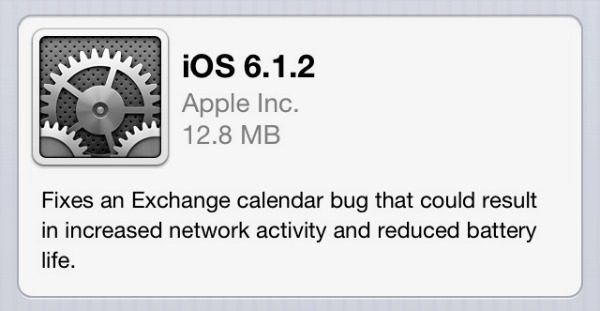 Apple brengt iOS 6.1.2 met fix Exchange-bug uit | FWD