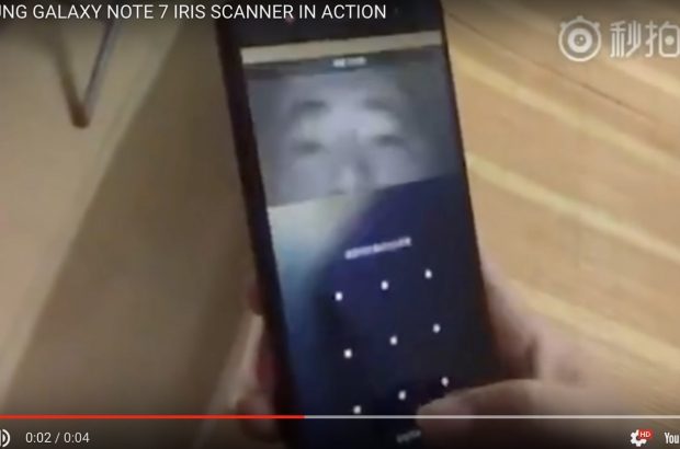 irisscanner Samsung Galaxy Note 7