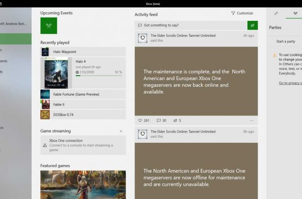 Xbox app update